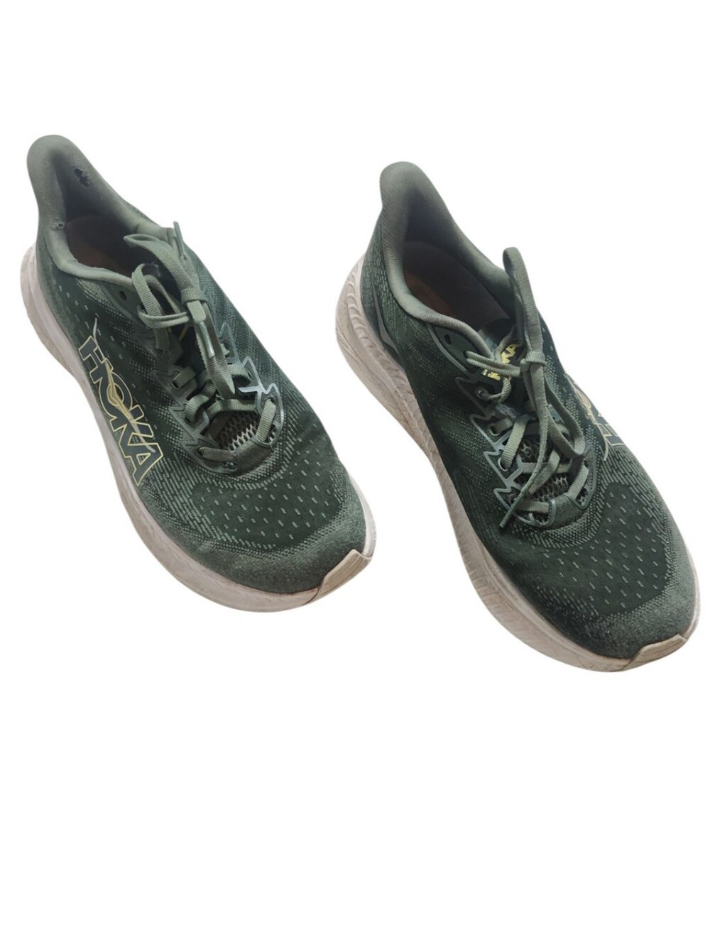 Men's Green HOKA One One Mach 4 Running Shoes Sz 9.5